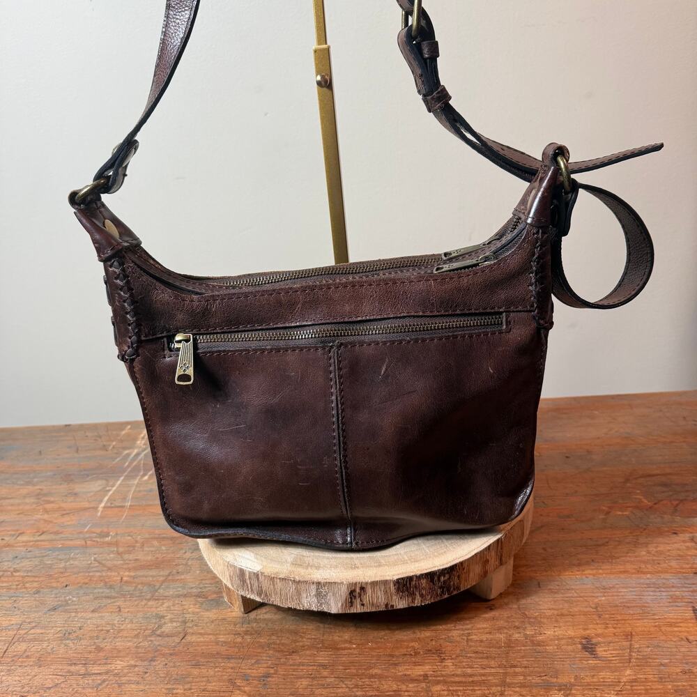Patricia Nash VINTAGE Camila Leather Crossbody Shoulder-Bag Boho Rustic - Picture 3 of 12